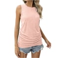 thumbnail image 1 of AherBiu Plus Size Tops for Women Sleeveless Long Tank Tops T Shirts Ruched Basic Comfy Camisole Tank, 1 of 7