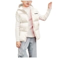thumbnail image 1 of AherBiu Puffer Vest for Tween Kids Girls Boys Zip up Hooded Lightweight Sleeveless down Jacket Outwear with Pockets(12-13 Years,White), 1 of 6
