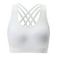 thumbnail image 1 of AherBiu Sports Bras for Women Yoga Bra Cami Tops Crossover Back Wireless Bralettes for Women with Support, 1 of 2