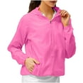 thumbnail image 1 of AherBiu Sports Jackets for Women Zip up Hooded Long Sleeve Lightweight Sunproof Outwear Solid Color, 1 of 6