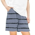 thumbnail image 1 of AherBiu Summer Shorts for Boys Girls Striped Casual Loose High Waisted Wide Leg Shorts with Pockets, 1 of 4