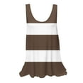 thumbnail image 1 of AherBiu Summer Tank Tops for Women Round Neck Striped Sleeveless Casual Loose Ruched Comfy Camisole Tshirts, 1 of 5