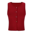 thumbnail image 1 of AherBiu Summer Vests for Women Button down Open up Sleeveless Knitted Casual Cardigan Sweater Tops, 1 of 4