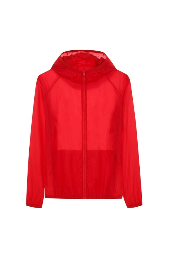 Sunproof Jackets for Women Ultra Lightweight Foldable Zip up Long Sleeve Hooded Outwear Coat