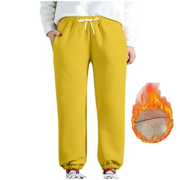 AherBiu Sweatpants Women Fleece Lined Plus Size Women's Pants Joggers Winter Thermal Warm Trackpants
