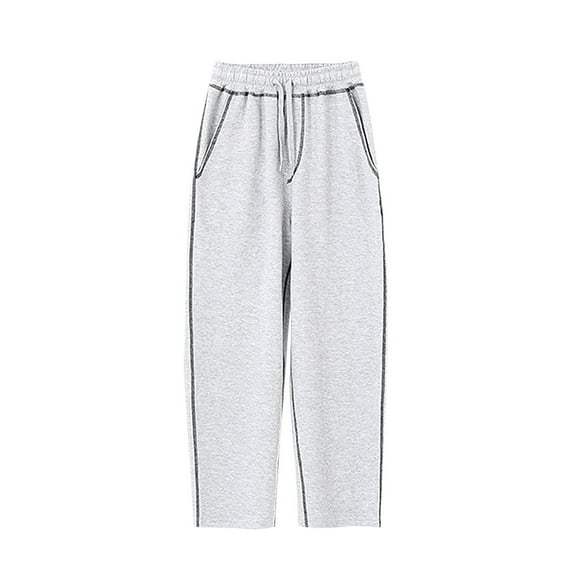 AherBiu Sweatpants for Boys Drawstring High Waisted Straight Leg Casual Loose Trackpants Jogging Pants