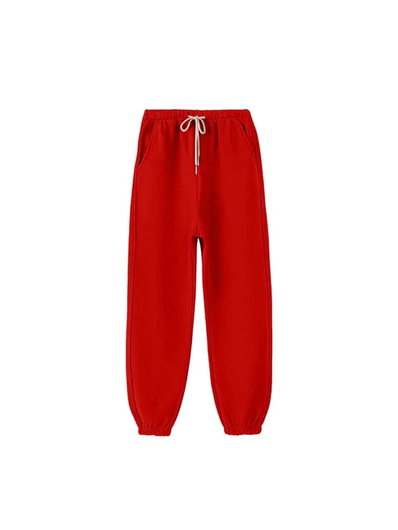 Sweatpants for Women Fleece Lined Thermal Warm Joggers Cinch Bottom Pants Winter Athletic Trousers