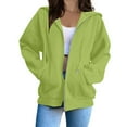 thumbnail image 1 of AherBiu Sweatshirt for Women Zip up Juniors Hoodie Long Sleeve Fall Casual Loose Outwear Coat with Pockets, 1 of 6