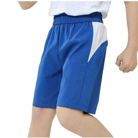 AherBiu Sweatshorts for Boys Kids Shorts Elastic High Waisted Wide Leg Casual Loose Color Blocked Running Shorts