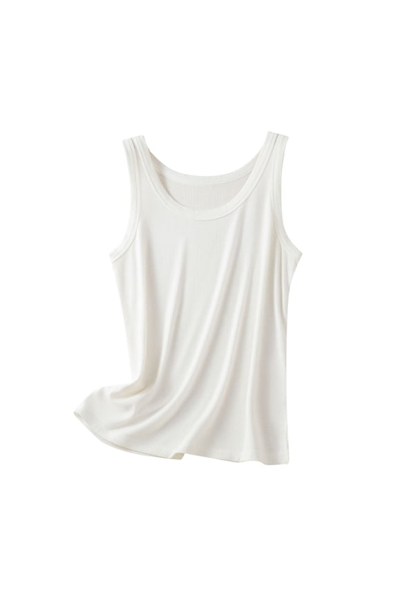 Tank Tops for Women Cami Top Tees Shirt Sleeveless Basic Solid Color Layer Comfy Undershirt