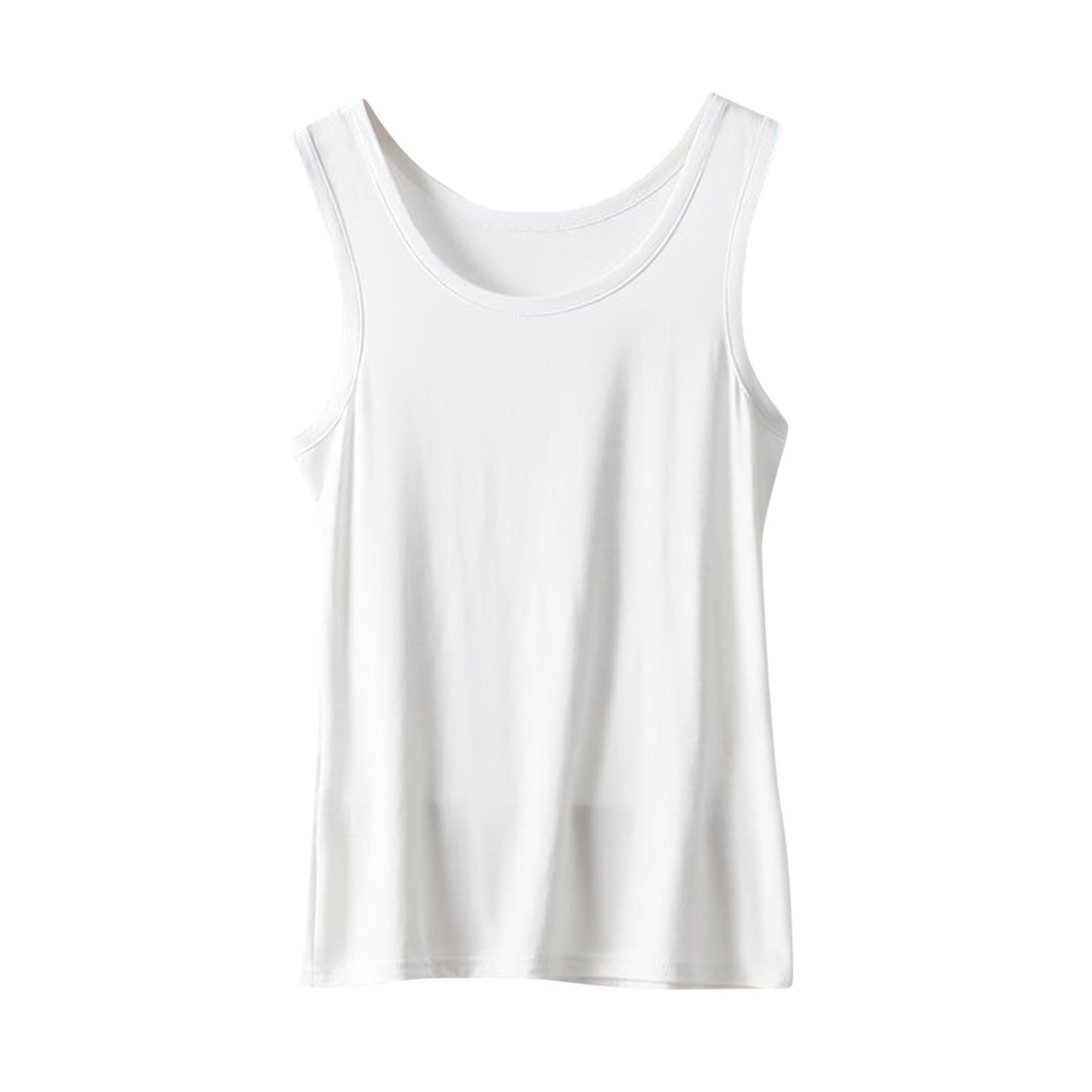 AherBiu Tank Tops for Women Cami Top Tees Shirt Sleeveless Basic Solid ...