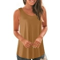 thumbnail image 1 of AherBiu Tank Tops for Women Crewneck Ruched Loose Tunic Tops to Wear with Leggings Sleeveless Summer Casual Tshirts, 1 of 6