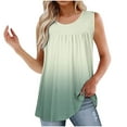thumbnail image 1 of AherBiu Tank Tops for Women Gradient Color Sleeveless Tunic Tops to Wear with Leggings Crewneck Summer Casual Loose Camisole Tshirts, 1 of 6