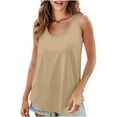 thumbnail image 1 of AherBiu Tank Tops for Women Roundneck Sleeveless Tunic Tshirt Summer Casual Loose Stretchy Cami Tanks Tees, 1 of 7
