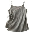 thumbnail image 1 of AherBiu Tank Tops for Women Spaghetti Strap Wrap Tie V Neck Lightweight Sleeveless Summer Casual Shirts Blouse, 1 of 6