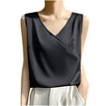 thumbnail image 1 of AherBiu Tank Tops for Women Wrap V Neck Sleeveless Lightweight Summer Casual Elegant Ladies Camisole Shirts, 1 of 3