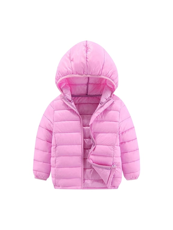 Teen Girls Clothes Unisex Puffer Jackets Lightweight Winter Coats Boys Zip up Hooded Outerwear