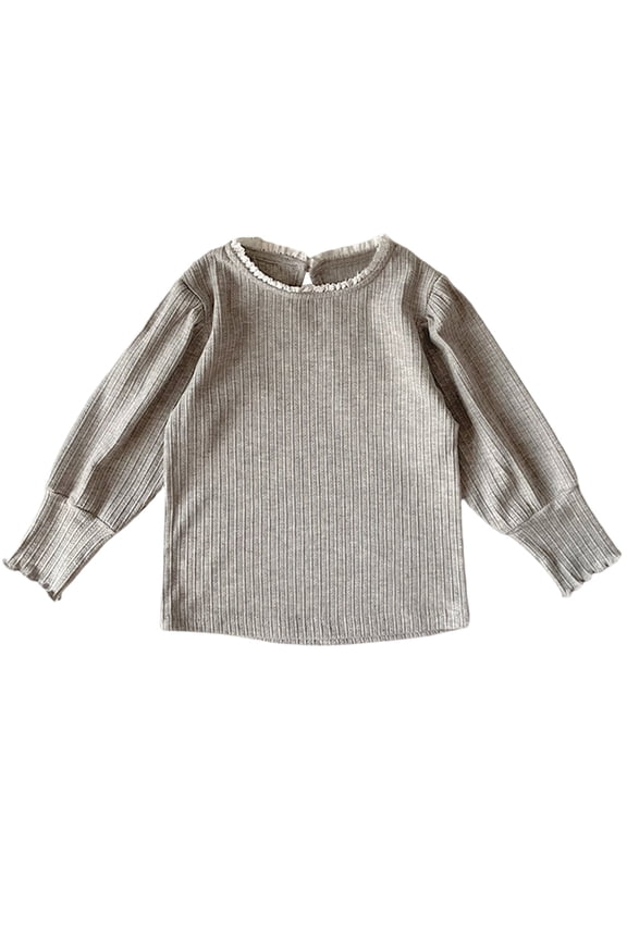 Toddler Baby Girl Clothes Cute Blouse Long Sleeve Tops Crewneck Basic Layer Top Tees T Shirts