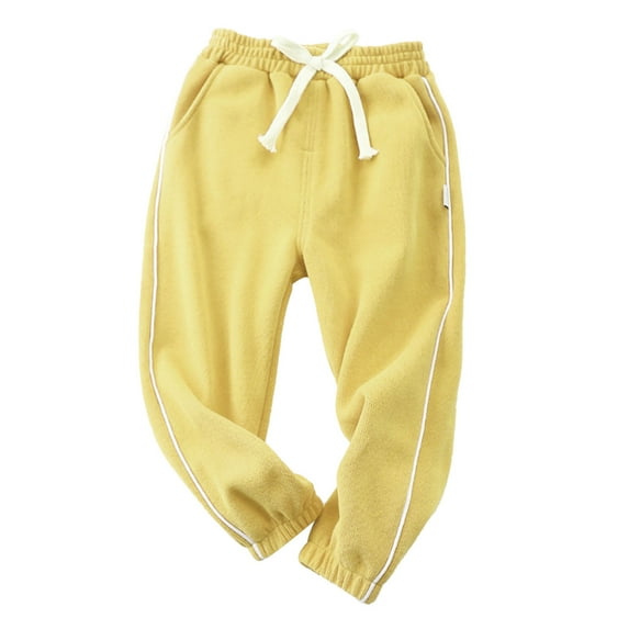 AherBiu Toddler Boys Girls Sweatpants Unisex Baby Casual Cinch Bottom Pants Elastic High Waisted Trousers
