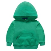 AherBiu Toddler Boys Girls Sweatshirt Long Sleeve Hooded Unisex Kids Pullover Fall Casual Tops Hoodie Solid Color