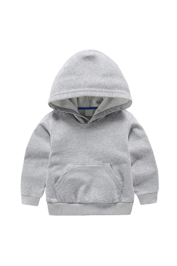 Toddler Boys Girls Sweatshirt Long Sleeve Hooded Unisex Kids Pullover Fall Casual Tops Hoodie Solid Color