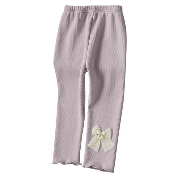 AherBiu Toddler Girl Baby Clothes Stretchy Bottoms Tights Leggings Pants Elastic Waisted Slim Fitted Trousers