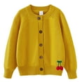 thumbnail image 1 of AherBiu Toddler Girls Clothes Cardigan Button down Crewneck Open Front Knitted Sweater Long Sleeve Tops, 1 of 3
