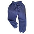 thumbnail image 1 of AherBiu Toddler Girls Clothes Drawstring Elastic High Waisted Sweatpants Joggers Pants with Pockets, 1 of 3
