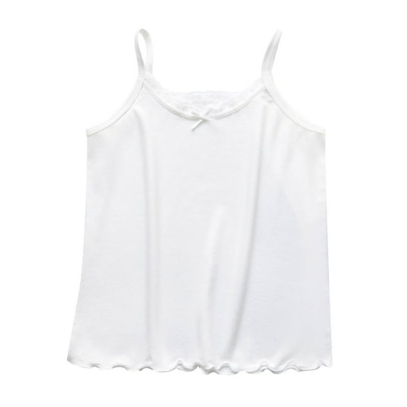 AherBiu Toddler Girls Clothes Kids Tank Camisole Tops Lace Scoop Neck Spaghetti Strap Sleeveless Cute Shirts