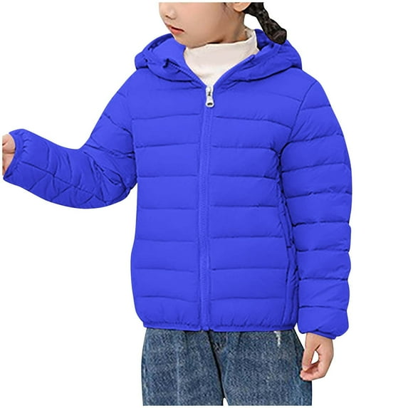 AherBiu Toddler Girls Clothes Puffer Jackets Lightweight Winter Coats for Teens Zip up Hooded Outwear