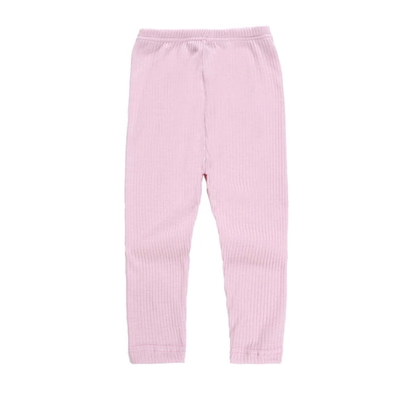 AherBiu Toddler Girls Clothes Ribble Knitted Leggings Stretchy Comfy Basic Bottom Legging Pants for Kids