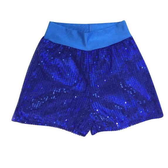 AherBiu Toddler Girls Clothes Sequin Dancing Shorts Elastic High Waisted Sparkly Party Shining Shorts