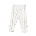 thumbnail image 1 of AherBiu Toddler Girls Clothes Summer Ribbed Bottoms Leggings Stretchy Comfy High Waisted Slim Fitted Pants, 1 of 4