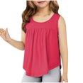 thumbnail image 1 of AherBiu Toddler Girls Clothes Summer Tank Tops Crewneck Ruched Loose Sleeveless Tunic Top Tees Shirts for Kids Teens, 1 of 7