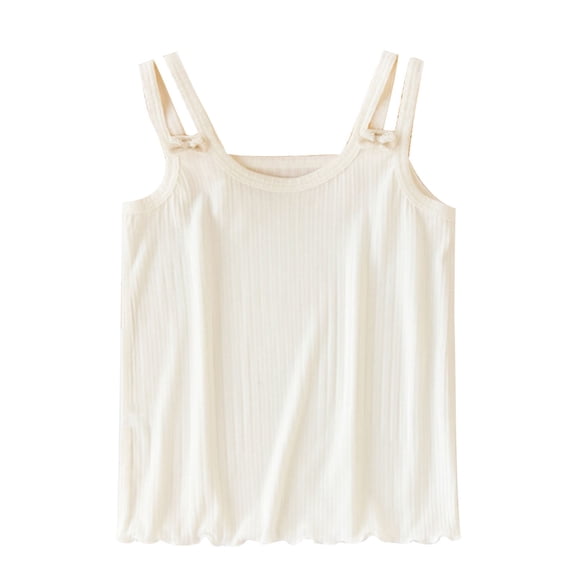 AherBiu Toddler Girls Clothes Tank Tops for Kids Teens Camisole Double Spaghetti Strap Sleeveless Cute Shirts