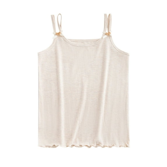 AherBiu Toddler Girls Clothes Tank Tops for Kids Teens Camisole Double Spaghetti Strap Sleeveless Cute Shirts