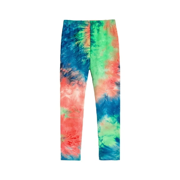 AherBiu Toddler Girls Clothes Tie-Dye Bottom Leggings Elastic High Waisted Comfy Stretchy Yoga Pants
