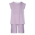 thumbnail image 1 of AherBiu Toddler Kids Girls Short Sweatsuits 2 Piece Summer Outfits Tank Tops Tees with Shorts Basic Set, 1 of 7