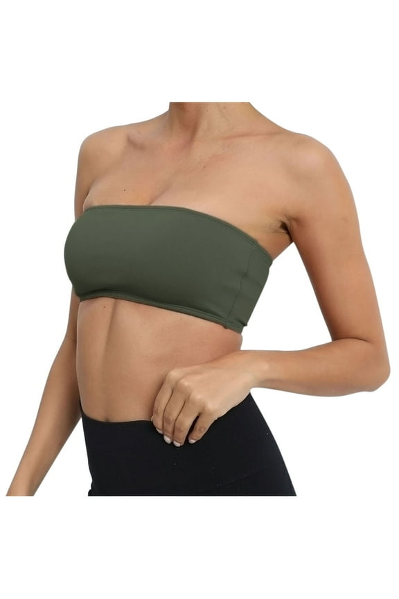 Tube Bra Tops for Women Push up Stretchy Comfort off Shoulder Sleeveless Bralette to Wear with Dresses
