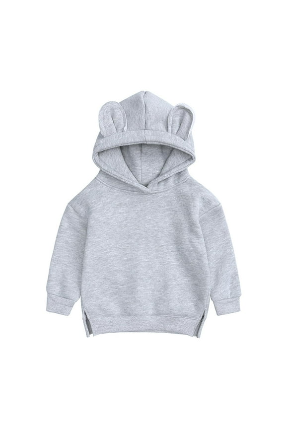 Unisex Baby Sweatshirts Rabbit Ear Hooded Pullover Toddler Girls Boys Hoodies Fall Winter Basic Tops