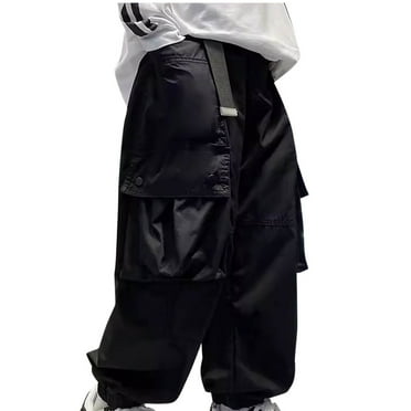AherBiu Unisex Girls Boys Cargo Pants Teens Clothes Streetwear Elastic Waisted Cinch Bottom Sweatpants