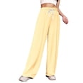 thumbnail image 1 of AherBiu Wide Leg Pants for Women Drawstring Elastic High Waisted Sweatpants Joggers Straight Trousers, 1 of 4