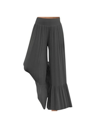 Plus size ruffle bottom pants 2025