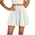 thumbnail image 1 of AherBiu Wide Leg Shorts for Women Drawstring Elastic High Waisted Summer Beach Wear Flowy Boho Shorts, 1 of 8