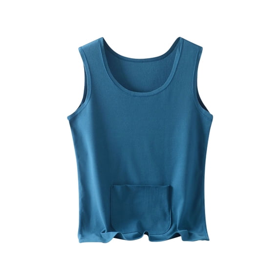 AherBiu Winter Tank Tops for Women Thermal Warm Vest Sleeveless Comfy Basic Layer Tops Solid Color