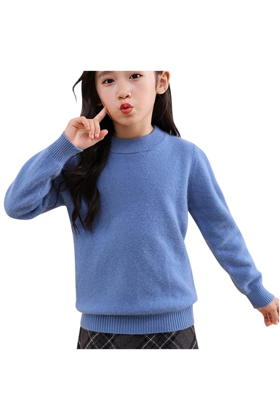 Winter Tops for Teen Girls Boys Crewneck Sweaters Comfy Warm Baby Clothes Long Sleeve Pullover Shirt