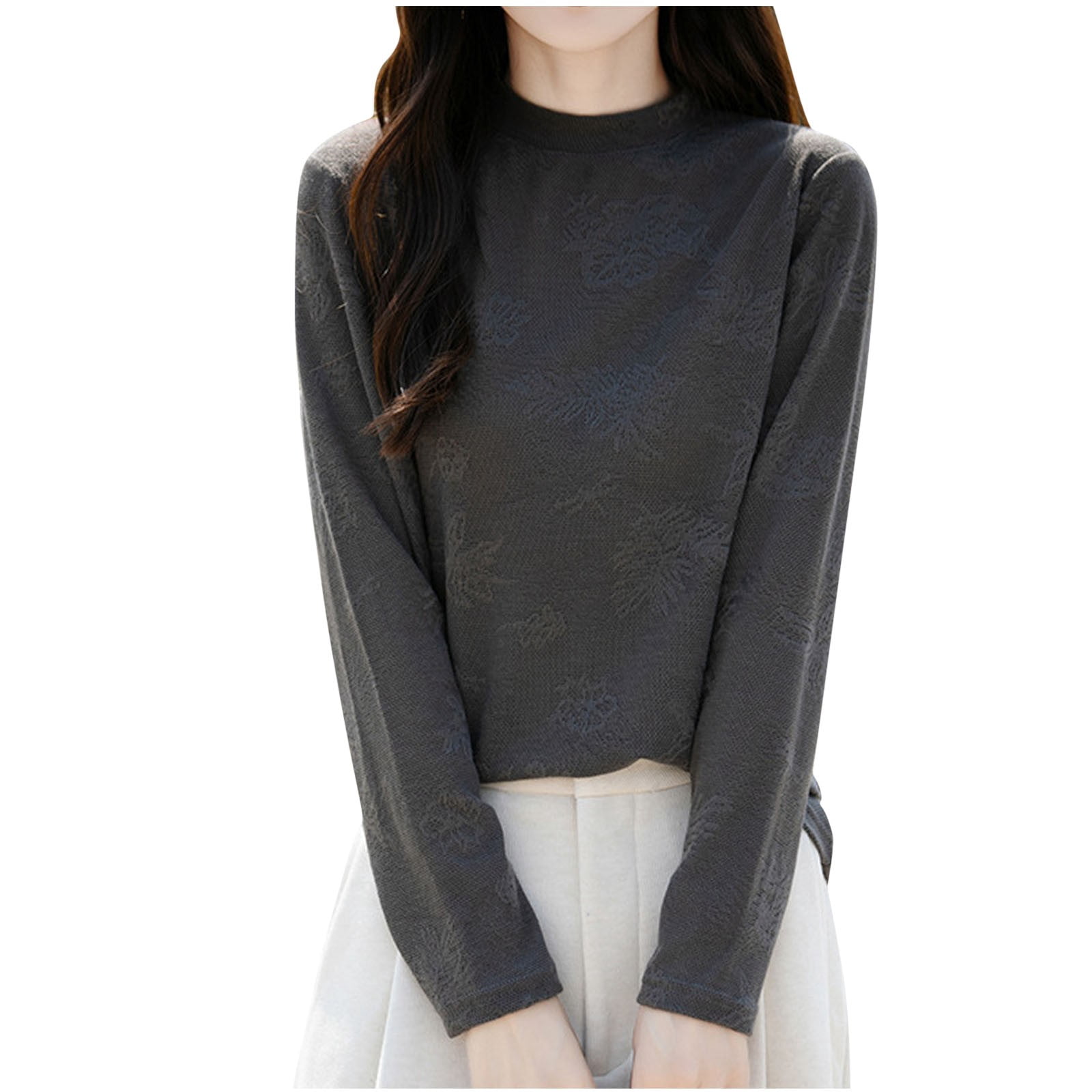 AherBiu Winter Tops for Women Thermal Warm Comfy Long Sleeve Tops 