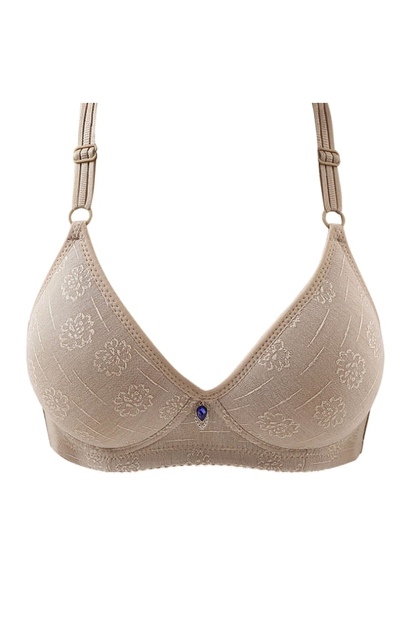 Wireless Bras for Women Floral Printed Padded Comfort Everyday Bra Adjustable Strap Bralettes