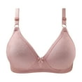 thumbnail image 1 of AherBiu Wireless Bras for Women Lingeries Deep V Neck Gathered Everyday Bra Buckle Closure Bralettes, 1 of 3