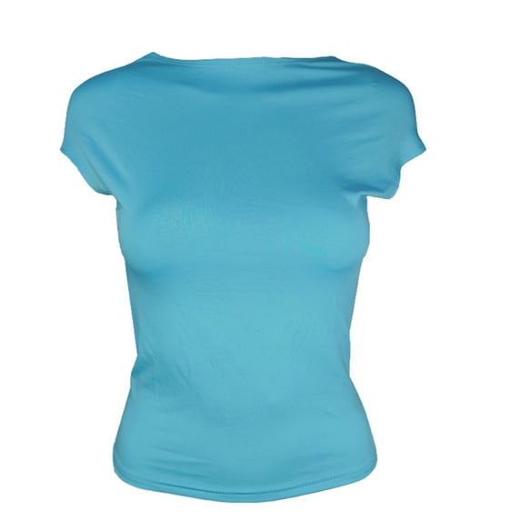 AherBiu Women Cap Sleeve Tshirt Stretch Comfy Summer Casual Tops Fitting Crewneck Basic Tshirts
